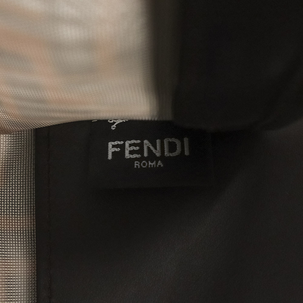 未使用 展示品】フェンディ FENDI メッシュ スモール ピーカブー ディフェンダー バッグカバー クラッチバッグ ポリエステル レザー –  BrandCity