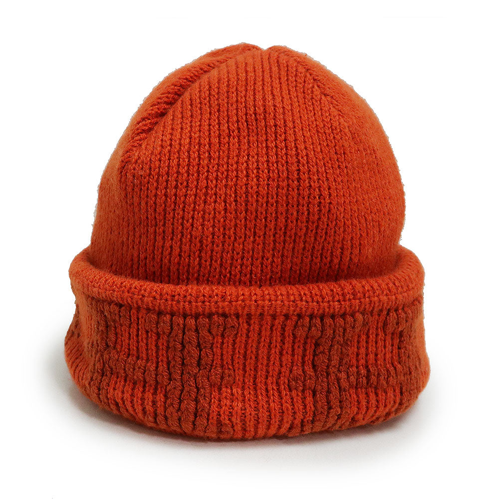 【新品同様品】エルメス HERMES Hロゴ ニット帽 キャップ 帽子 カシミヤ 100％ オレンジ