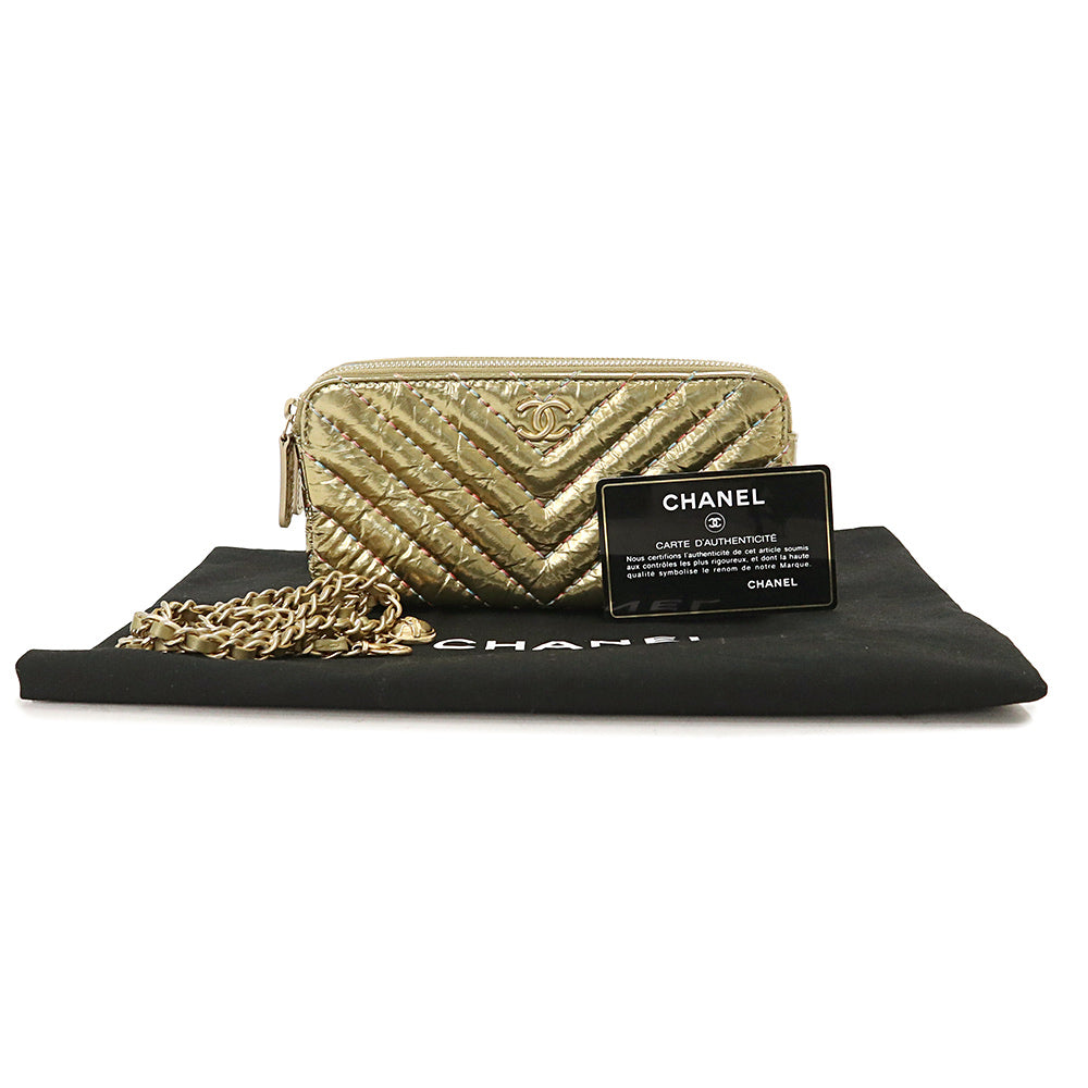 新品・未使用品】シャネル CHANEL Vステッチ シェブロン ココマーク
