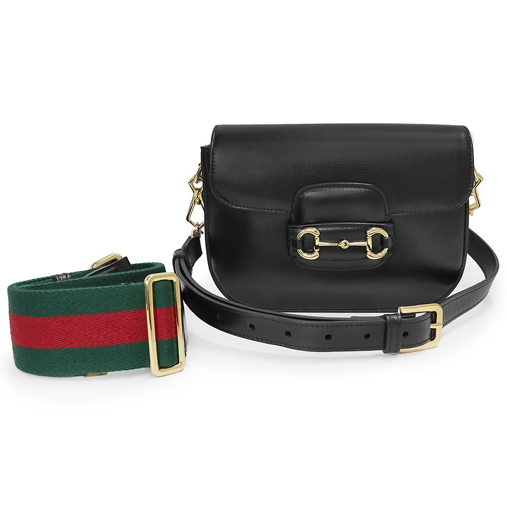 新品・未使用品】グッチ GUCCI グッチ ホースビット 1955 ミニ ウェブストライプ 2way ショルダーバッグ 斜め掛け レザー –  BrandCity