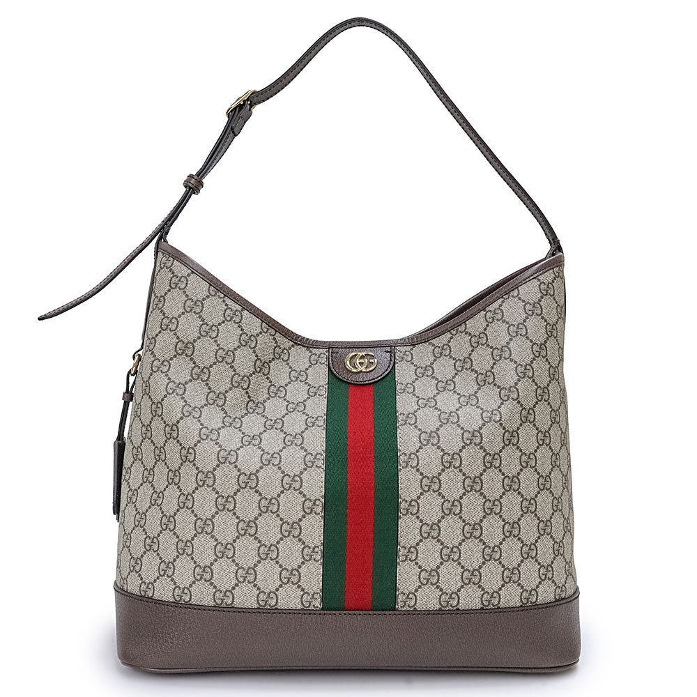 未使用保管品】グッチ GUCCI オフィディア ミディアム ショルダー トートバッグ GGスプリームキャンバス レザー ベージュ エボニー –  BrandCity