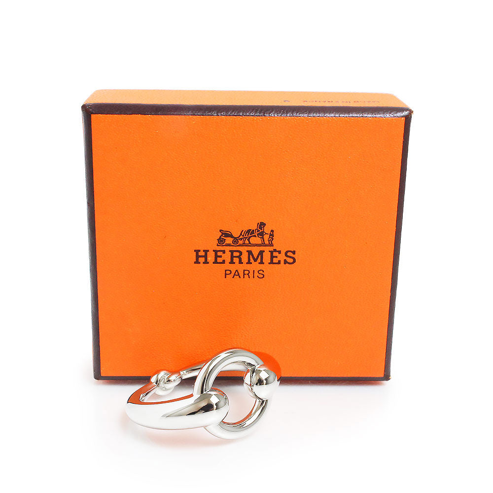 【新品・未使用品】エルメス HERMES モー Mors スカーフリング GM シルバー 箱付