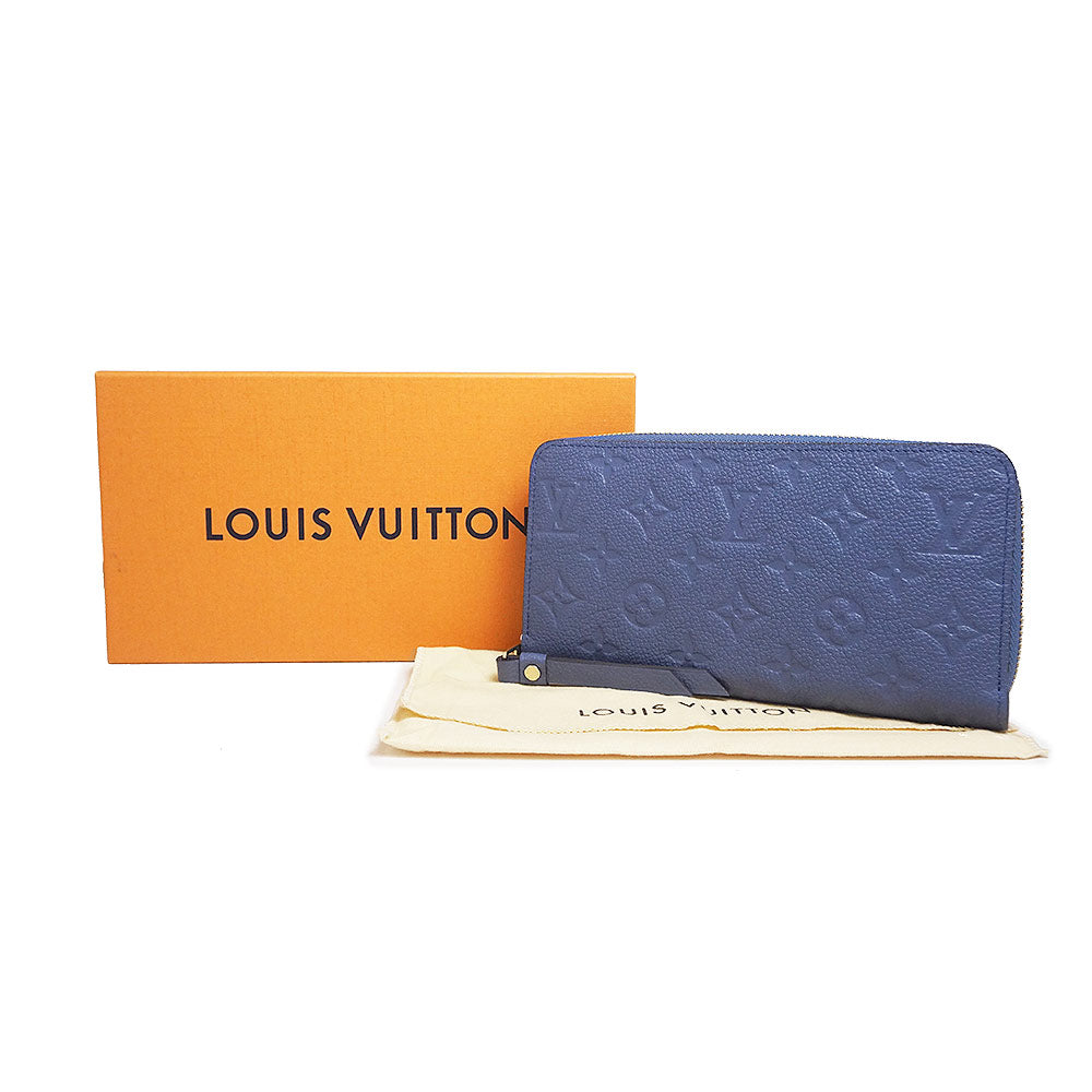 【新品・未使用品】ルイ ヴィトン LOUIS VUITTON ジッピー ウォレット ラウンドファスナー 長財布 モノグラムアンプラント レザー  デニムアンクル ブルー 青 ゴールド金具 M41857 箱付