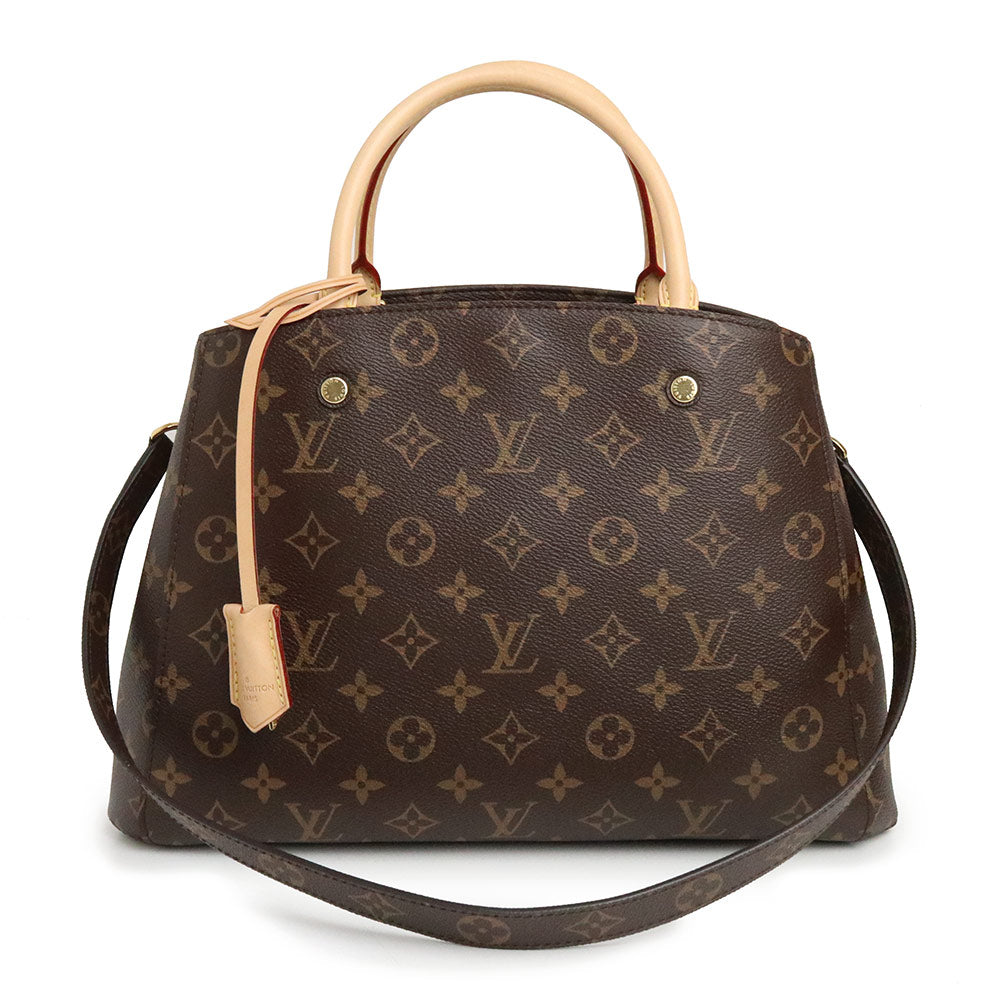 未使用保管品】ルイ ヴィトン LOUIS VUITTON モンテーニュ MM 2Way ショルダー ハンドバッグ モノグラム ブラウン 茶 –  BrandCity