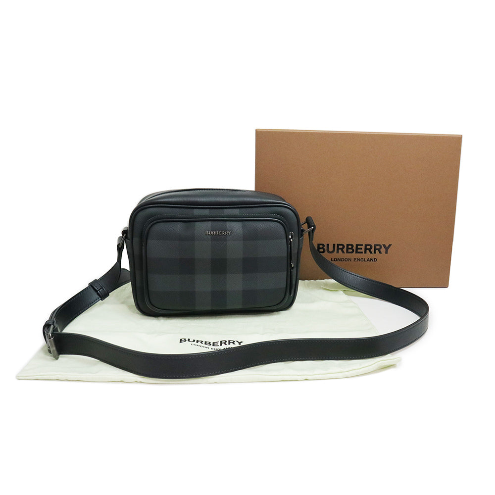 新品・未使用品】バーバリー BURBERRY パディ チェック ショルダーバッグ 斜め掛け ナイロン カーフスキン レザー チャコール グ –  BrandCity