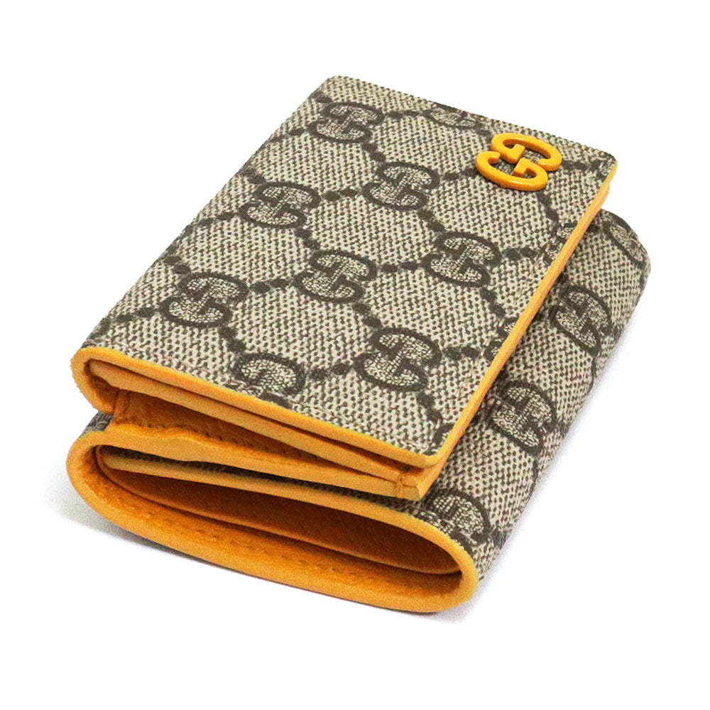 新品・未使用品】グッチ GUCCI GG ディテール付き ミニ ウォレット コンパクト 三つ折り財布 GGスプリームキャンバス レザー ベ –  BrandCity