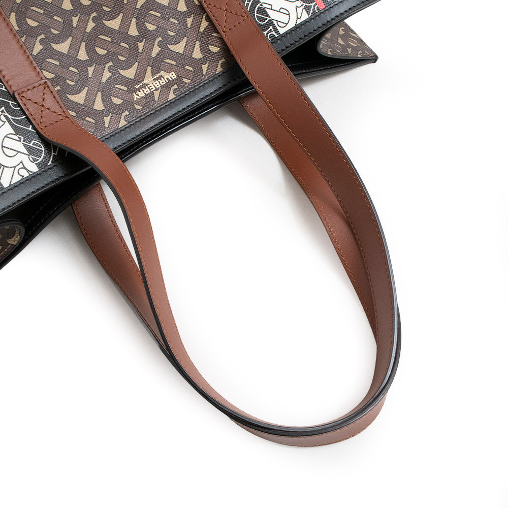 未使用 展示品】バーバリー BURBERRY ブックトート トートバッグ レザー モノグラムEキャンバス BRIDLE BROWN ブライ –  BrandCity