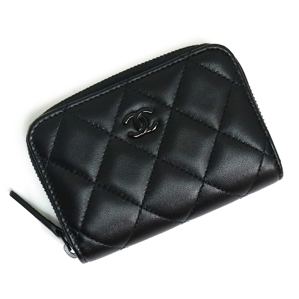 新品・未使用品】シャネル CHANEL マトラッセ クラシック ジップ コインパース コインケース 小銭入れ 財布 ラムスキン レザー ソ –  BrandCity