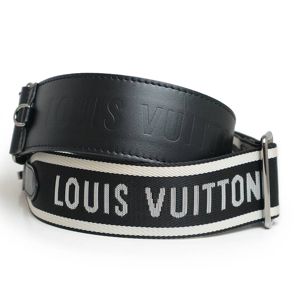 新品・未使用品】ルイ ヴィトン LOUIS VUITTON ショルダーストラップ 調整可能 5CM ナイロン レザー ブラック 黒 シルバ –  BrandCity