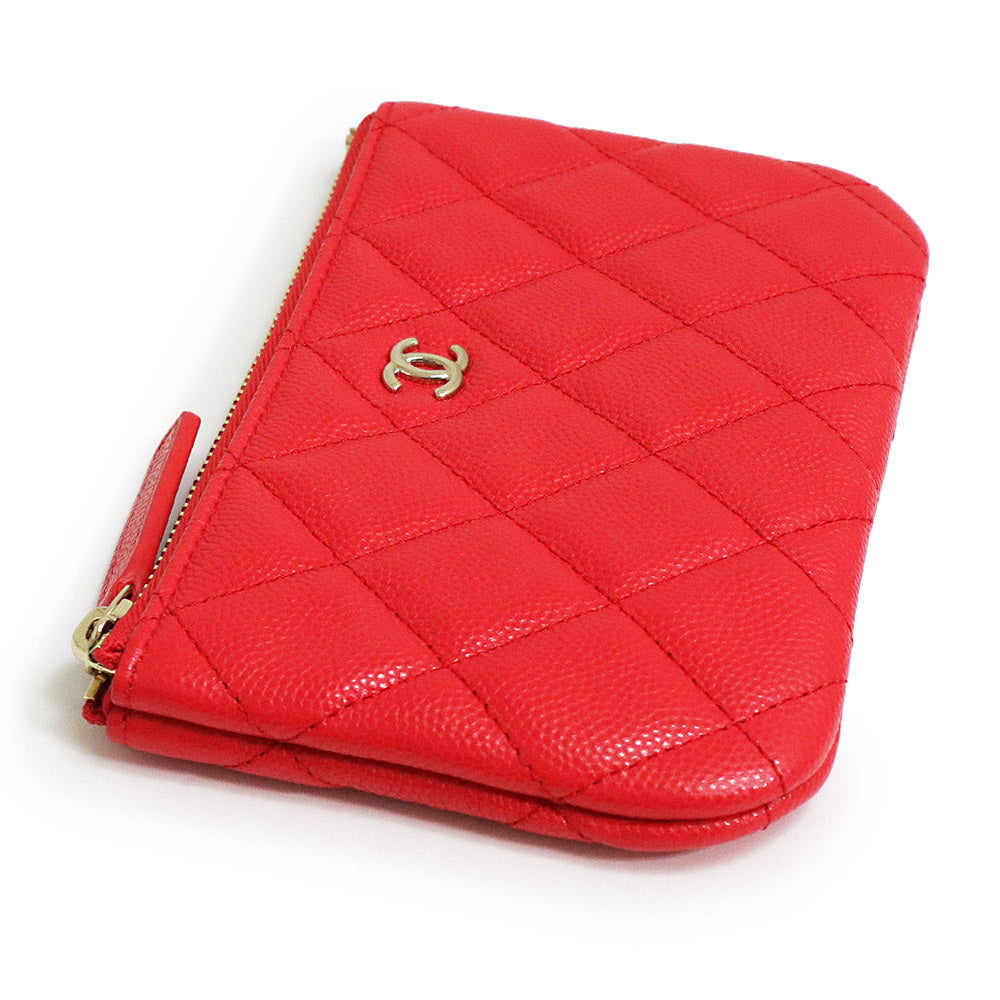 CHANEL レザーコインケース レッド 中古・古着通販】CHANEL (シャネル) コインケース レッド