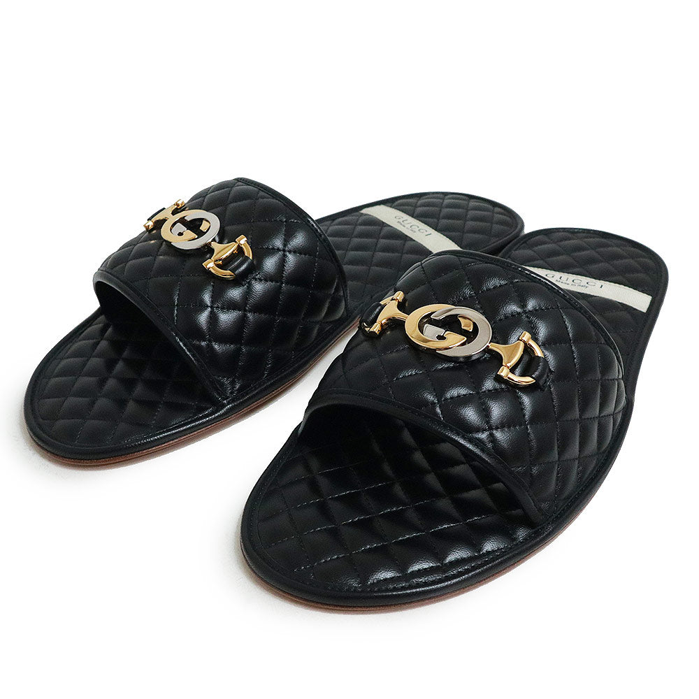 【未使用保管品】GUCCI グッチ スリッパ ホースビット 36 ブラック 黒 未使用保管品】GUCCI グッチ スリッパ ホースビット 36 ブラック 黒