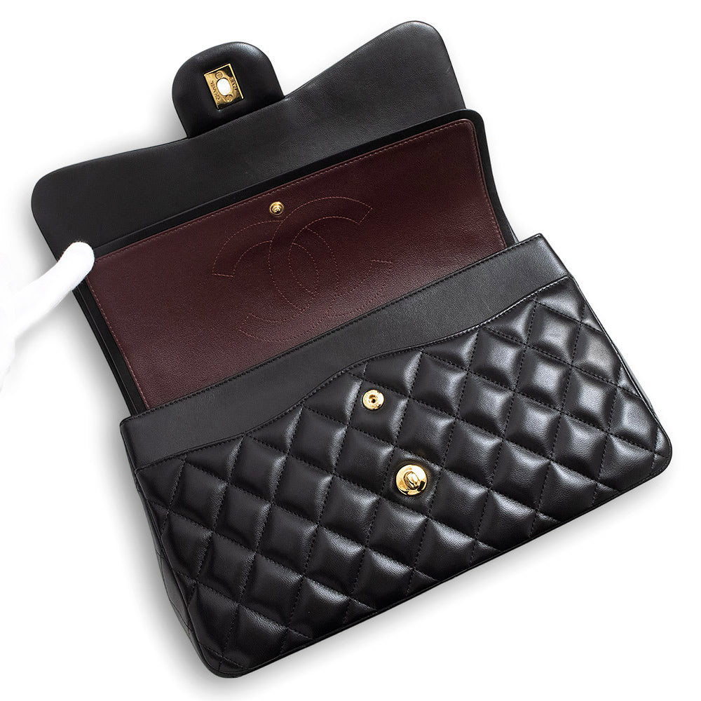 中古】シャネル CHANEL デカマトラッセ 30 ダブルチェーン Wフラップ
