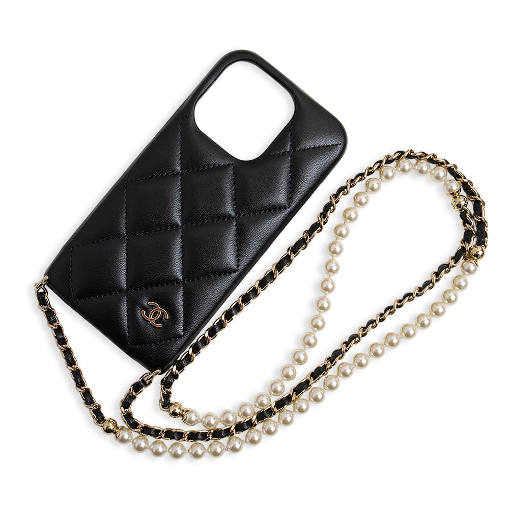 CHANEL シャネル マトラッセ スマホショルダー チェーン のみ 未使用 展示品】シャネル CHANEL マトラッセ iPhone14pro チェーン