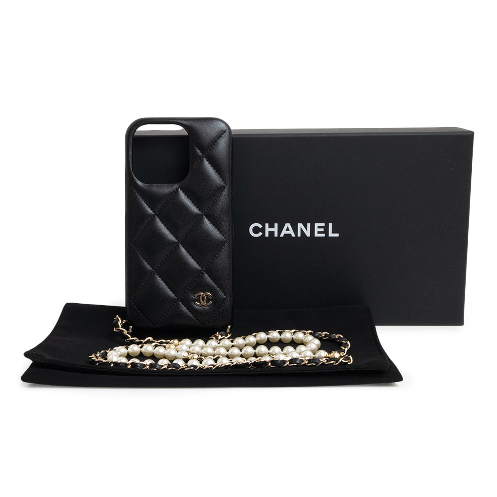 未使用 展示品】シャネル CHANEL マトラッセ iPhone14pro チェーン