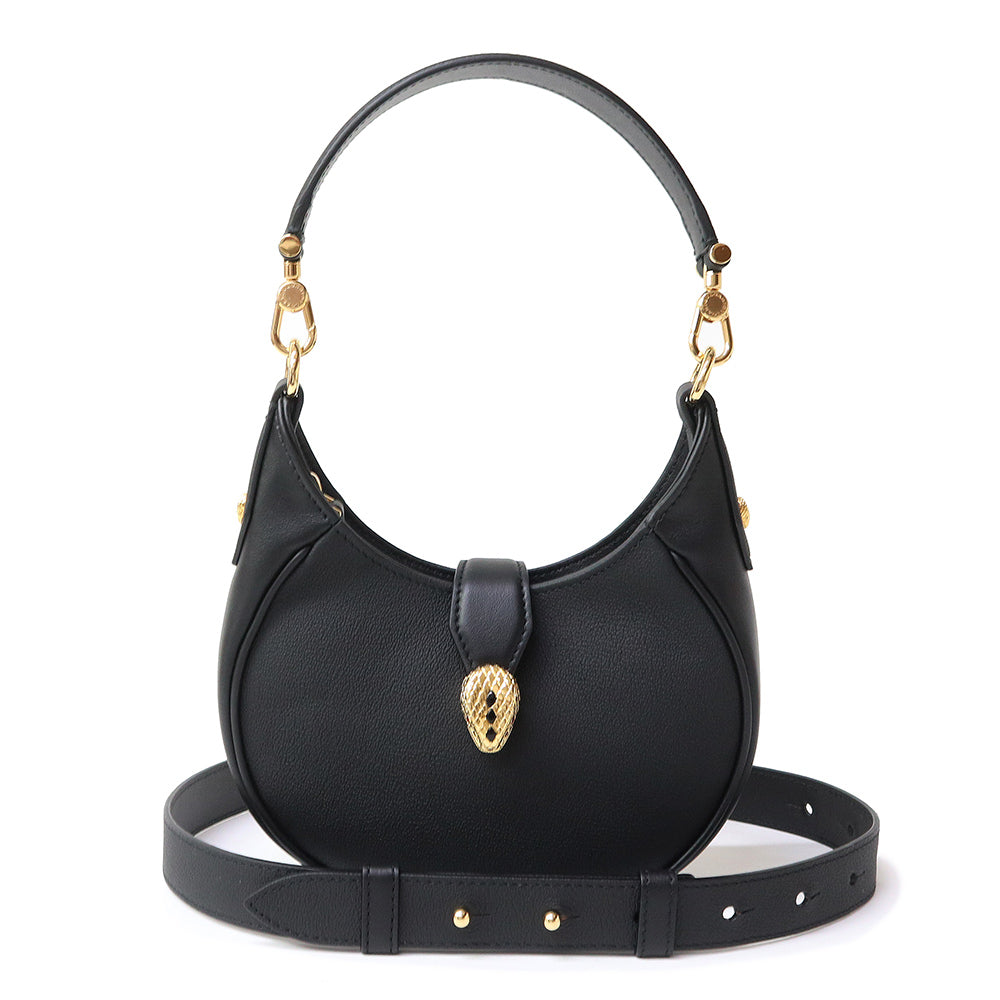BVLGARI ハンドバッグ ショルダーバッグ クロコ レザー ロゴ