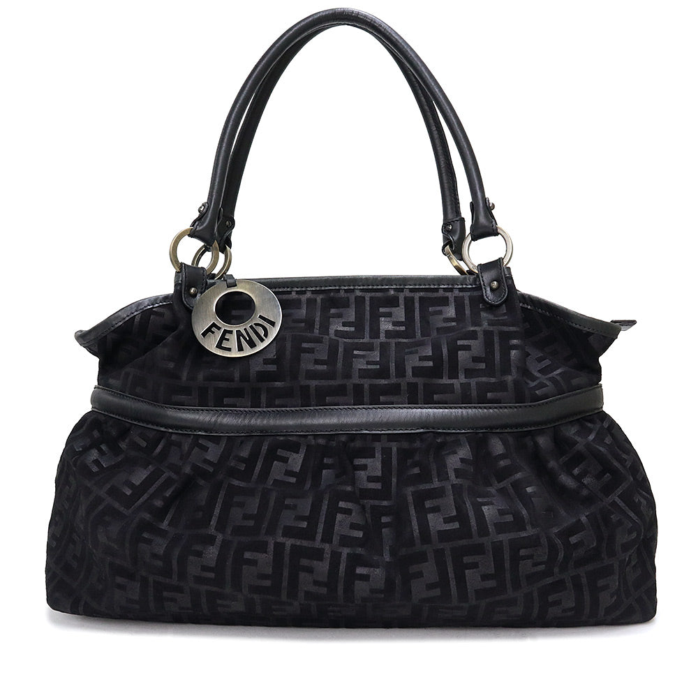 中古】フェンディ FENDI ズッカ シェフバッグ トート スウェード