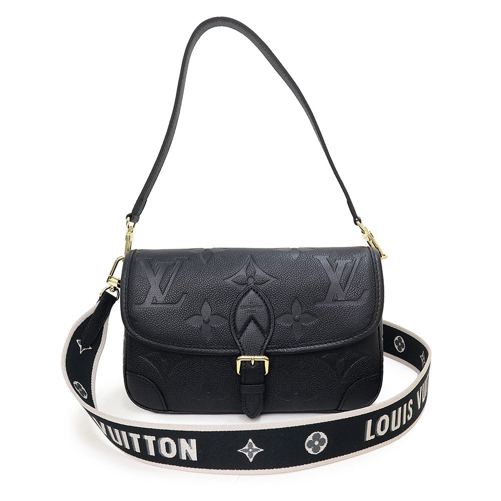 Louis Vuitton ブラックショルダーバッグ　美品 LOUIS VUITTON 並行輸入 ルイヴィトン ショルダーバッグ Louis Vuitton