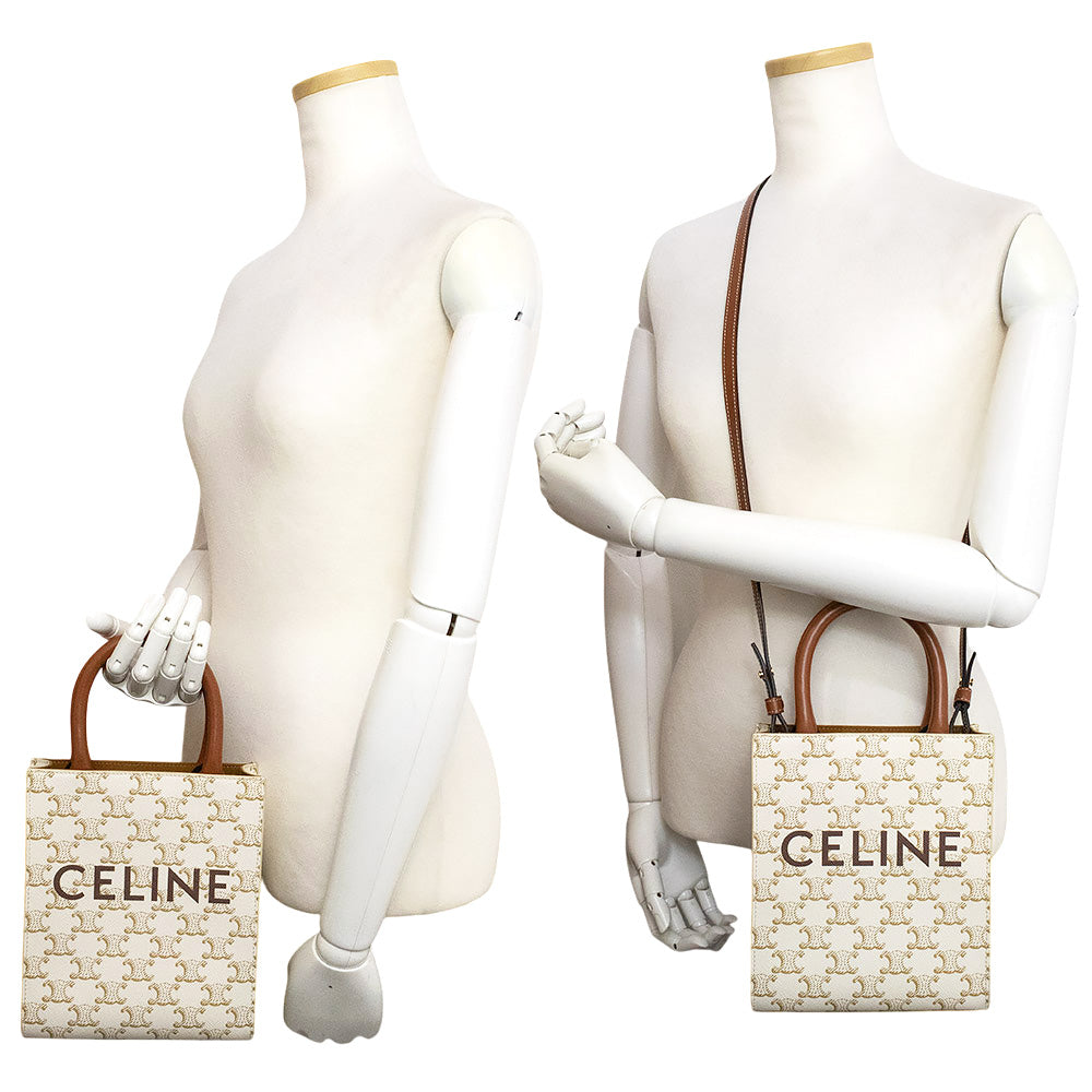 CELINE トリオンフ ミニ バーティカルカバ　ショルダーバッグ 2WAY CELINE - CELINE ショルダーバッグ ミニ バーティカル カバ