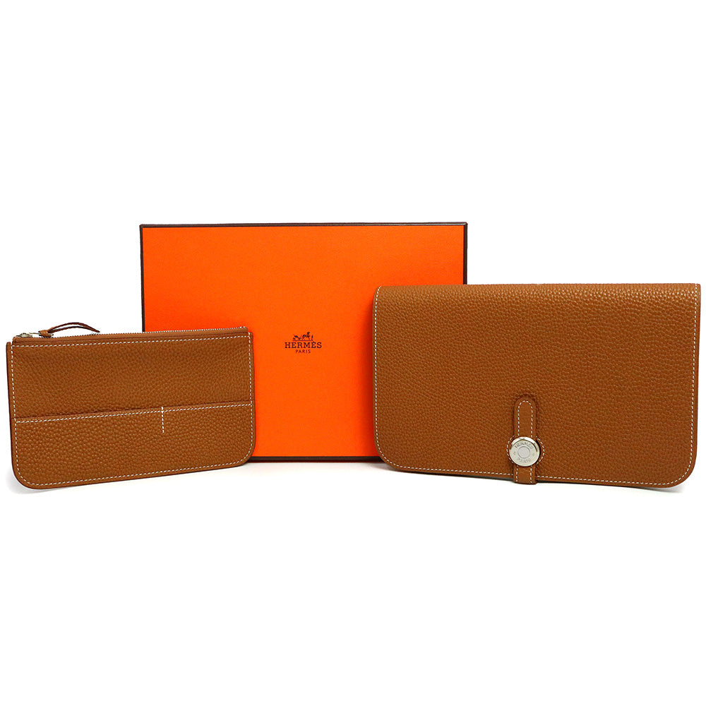 がめだ❣️使用わずか❣エルメス ドゴンGM デュオ トゴ オレンジ 長財布 新品・未使用品】エルメス HERMES ドゴン デュオ GM 二つ折り