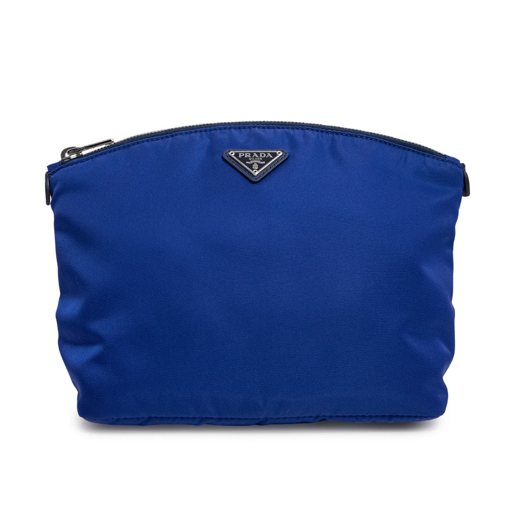 美品✨️PRADA プラダ ボンサック ドラムバッグ 三角ロゴ ブルー 美品✨️PRADA プラダ ボンサック ドラムバッグ 三角ロゴ ブルー