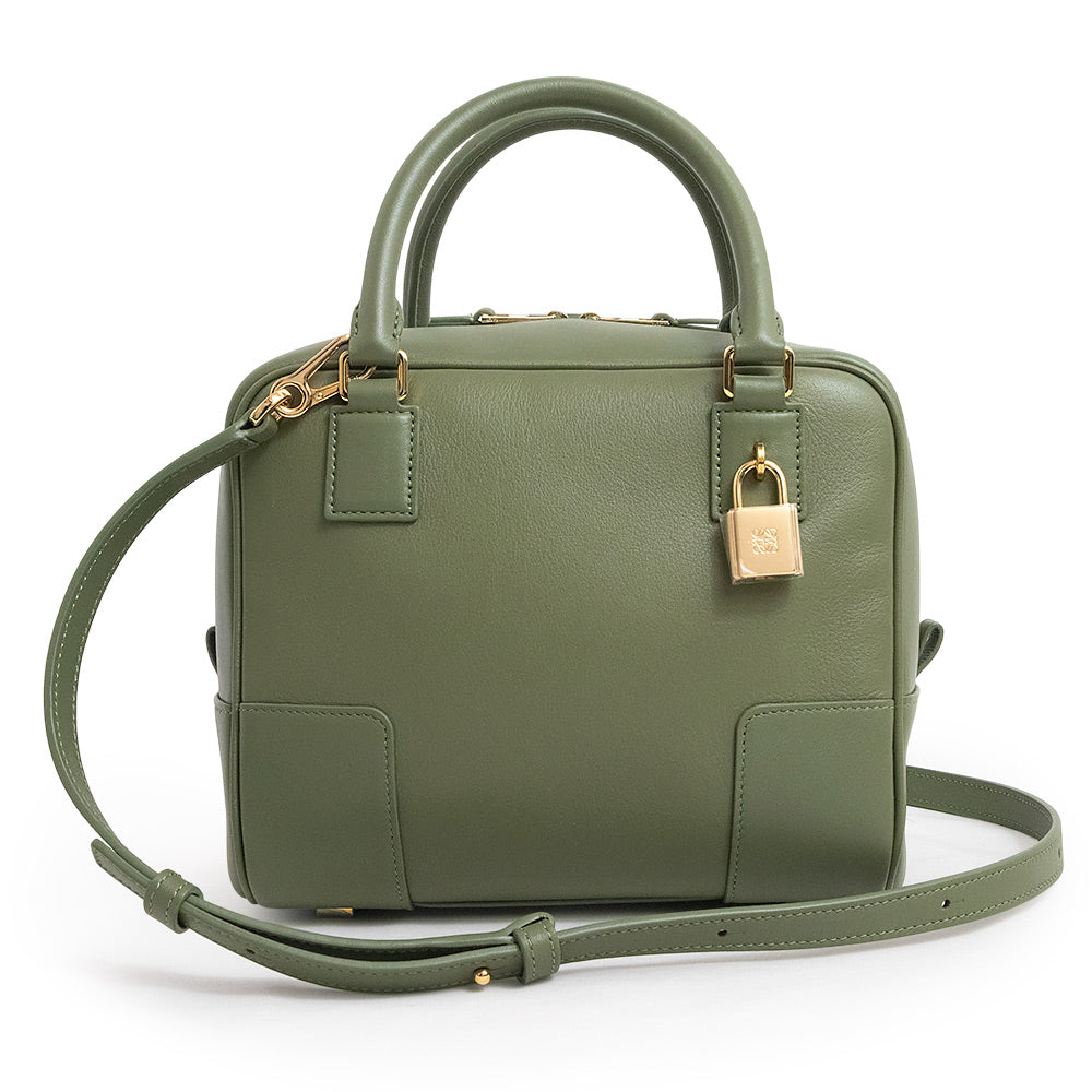 LOEWE ダークブラウン ハンドバッグ【証明書付き】 LOEWE ロエベ バッグ ハンドバック レザー ブラウン ブロンズ
