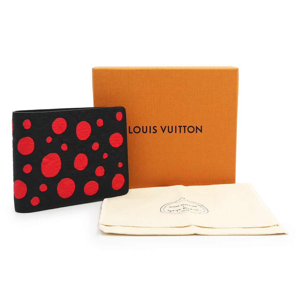 ルイヴィトン　草間彌生　ポルトフォイユスレンダー　M81902 ブラック　レッド 新品・未使用品】ルイ ヴィトン LOUIS VUITTON ポルトフォイユ