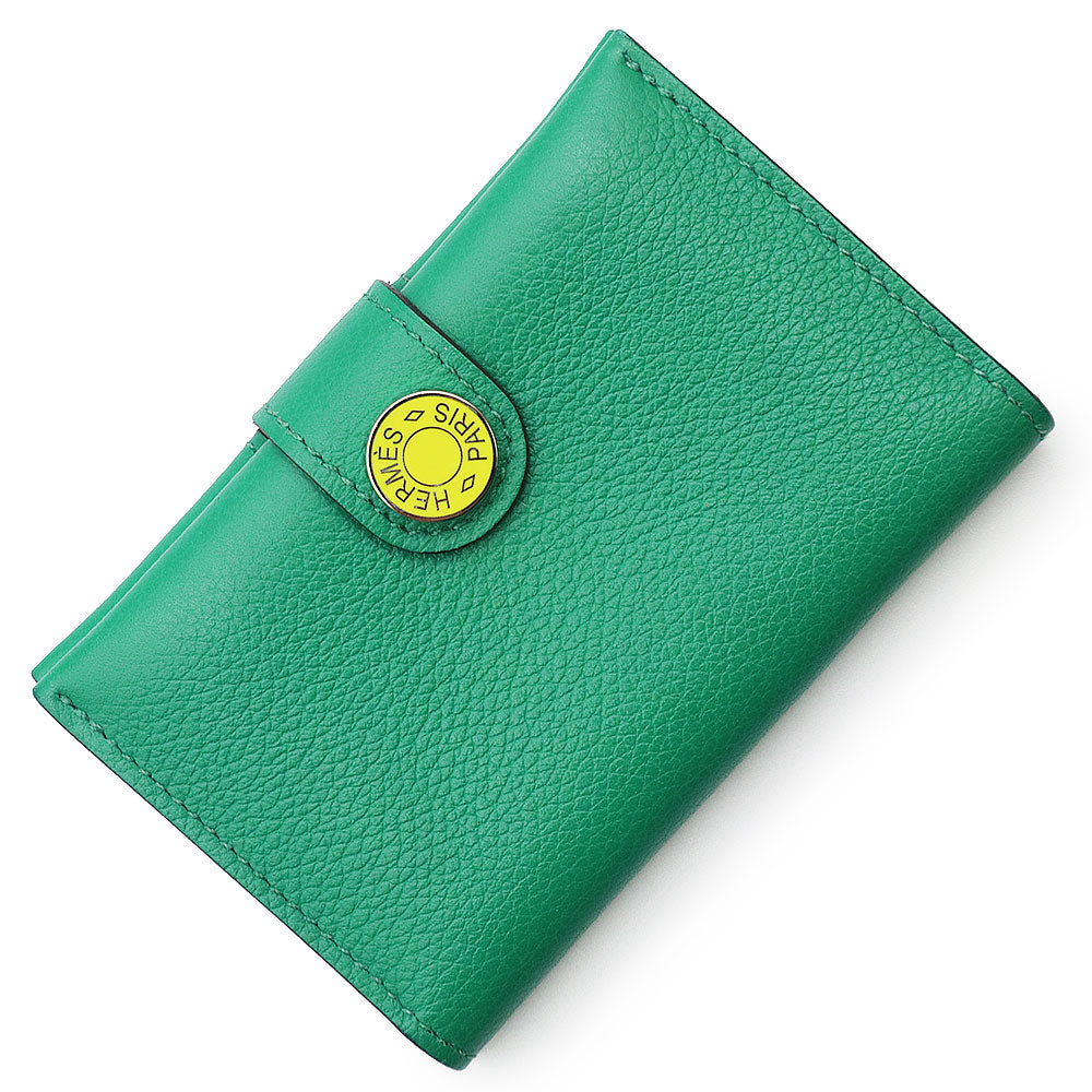 美品✨ HERMES エルメス クラッチバック 刻印:A 緑 水色 黄色 ポーチ エルメス HERMES エルメス クシュベル グリーン ポシェットリオ