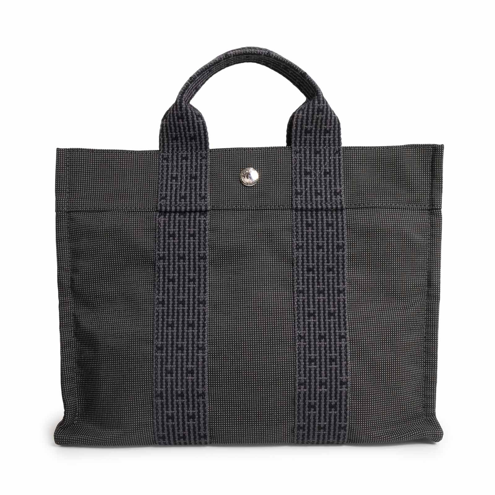 美品】HERMES エルメス エールライン トート PM キャンバス グレー