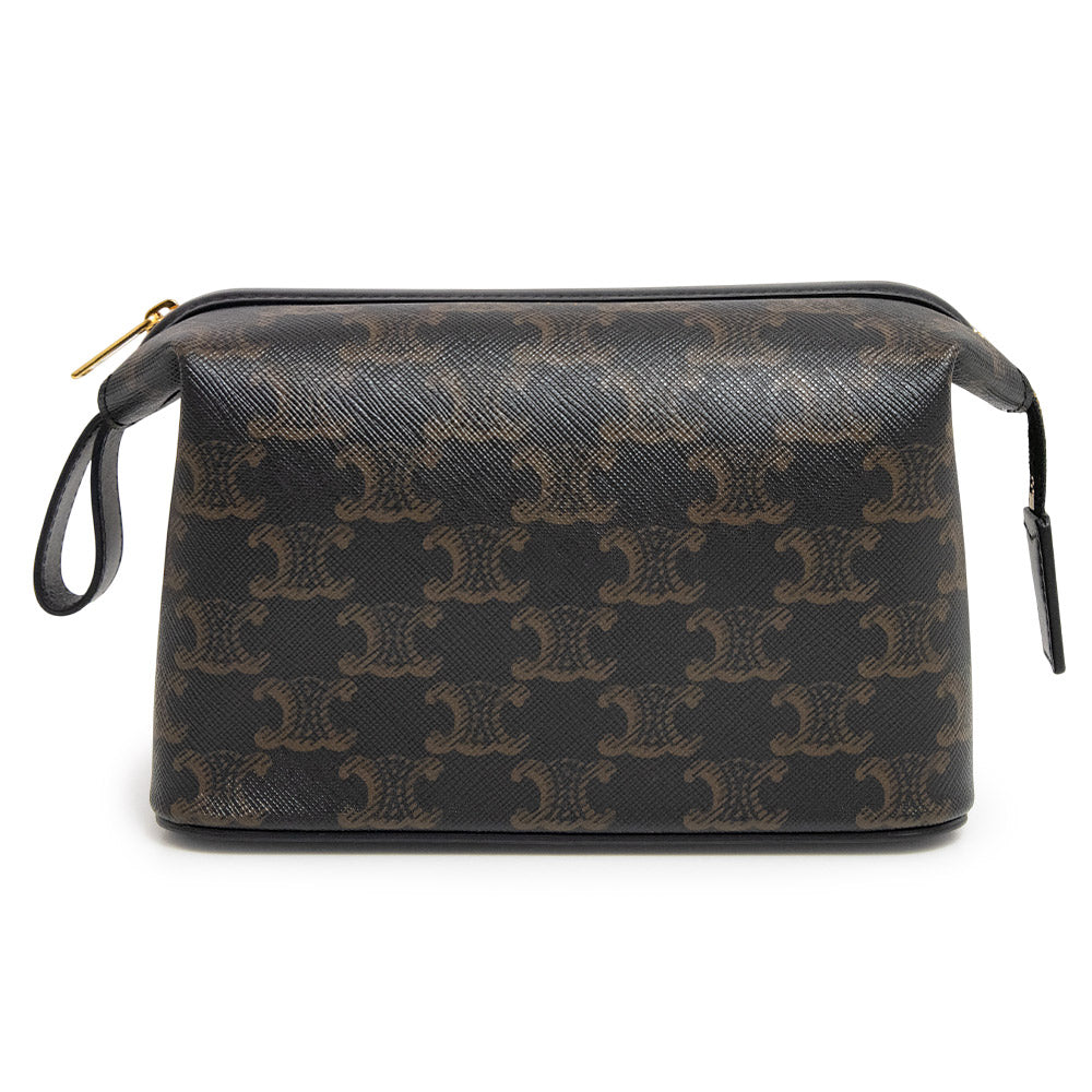 CELINE ロゴパターン レザーポーチ org.jpg