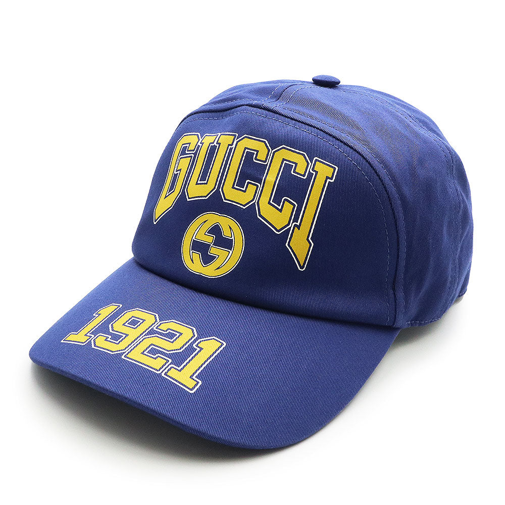 美品】58cm グッチ ベースボールキャップ GG デニム ブルー M 販売済み