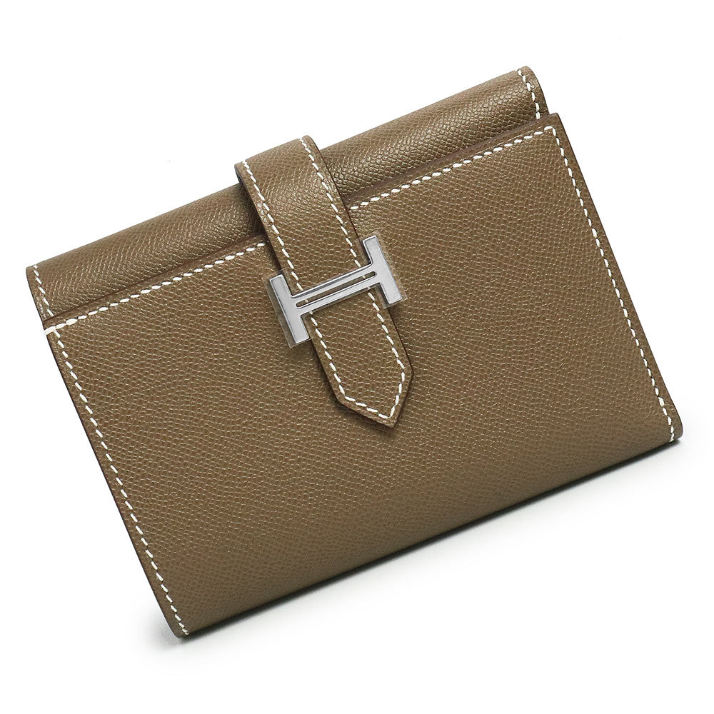 HERMES エルメス 三つ折り 長財布 デュプリ エトゥープ ブラウン べアン HERMES エルメス 三つ折り 長財布 デュプリ エトゥープ ブラウン べ