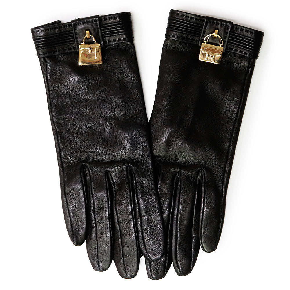 Hermès レザー手袋 黒 バックル付き 箱付き HERMES – BrandCity