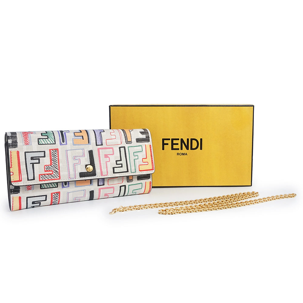 FENDI 二つ折り財布 FFロゴプリント FENDI フェンディ FF Logo Bi-Fold Wallet 二つ折り財布