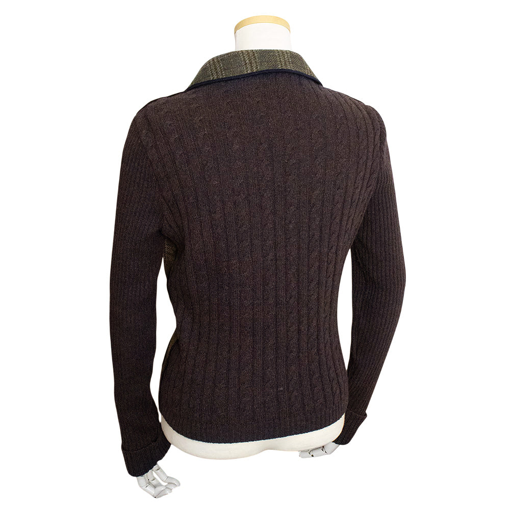 中古】モスキーノ MOSCHINO ツイード チェック柄 36 ジャケット ウール