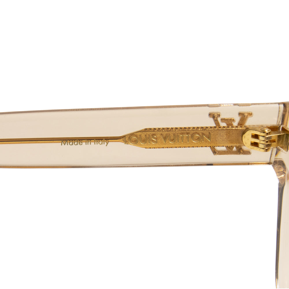 （中古）ルイ ヴィトン LOUIS VUITTON LVコンフィデンス スクエア クリアフレーム サングラス メガネ 眼鏡 アイウェア アセテート シャンパンゴールド ブラウン Z2203U 中古】ルイ ヴィトン LOUIS VUITTON LVコンフィデンス スクエア クリア