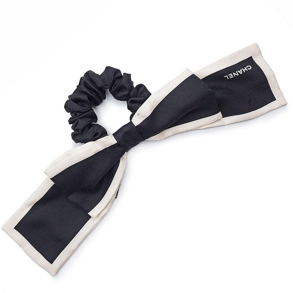 美品】シャネル CHANEL カメリア リボン シュシュ ヘアゴム 髪飾り 髪