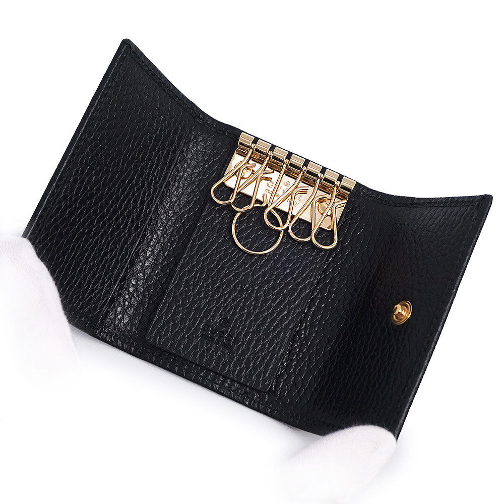 未使用 展示品】グッチ GUCCI GG マーモント 6連 キーケース レザー