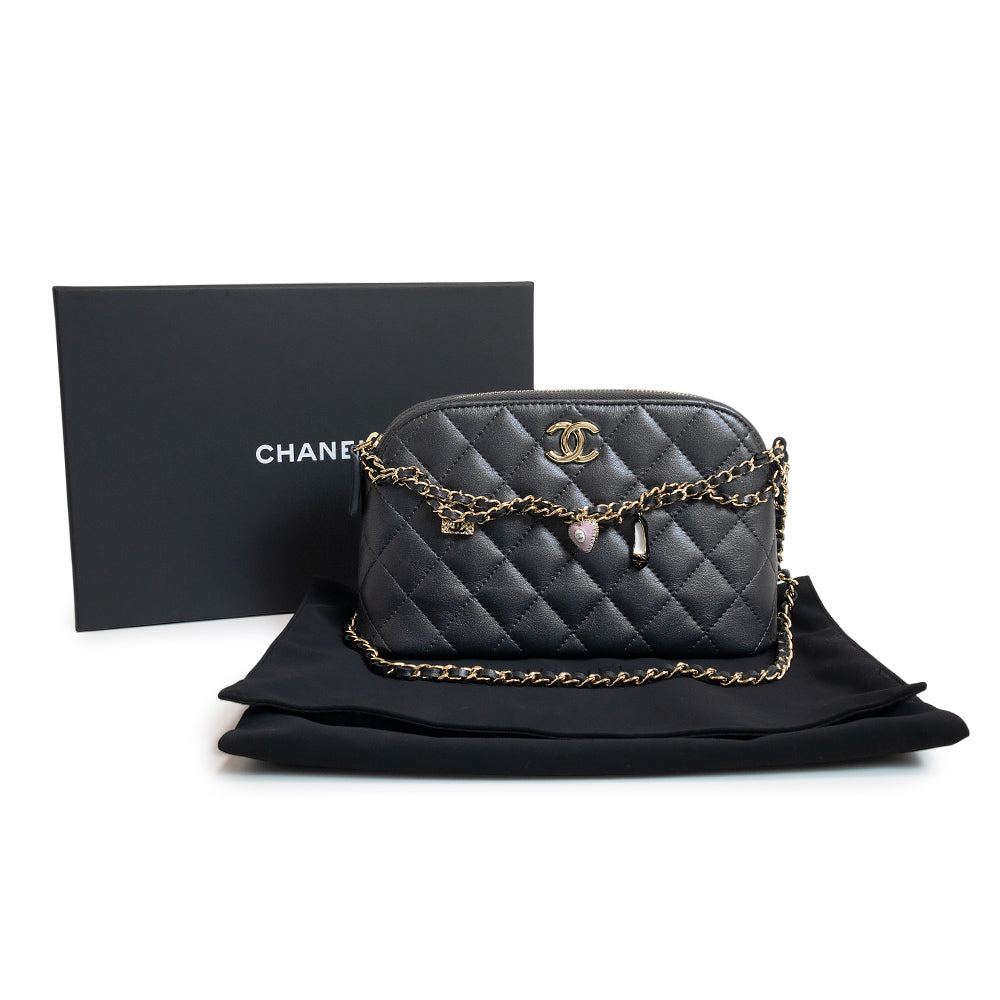 未使用 展示品】シャネル CHANEL ハーフムーン ポシェット チェーン