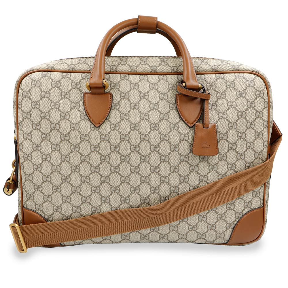 未使用 展示品】グッチ GUCCI GGエンブレム ミディアム ブリーフケース
