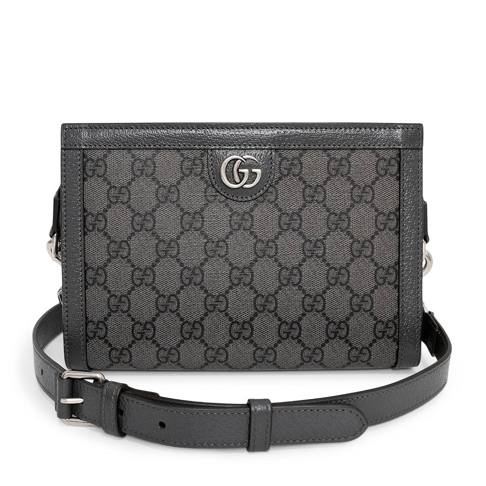 （新品・未使用品）グッチ GUCCI オフィディア スモール ショルダーバッグ 斜め掛け GGスプリームキャンバス グレー ブラック アンティークシルバー金具 795467 箱付 新品・未使用品】グッチ GUCCI オフィディア スモール ショルダー