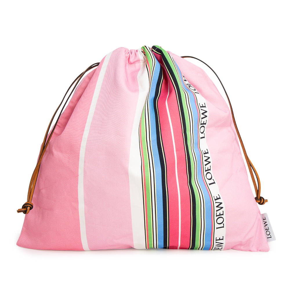 美品】ロエベ LOEWE ドローストリングポーチ ストライプ L 巾着バッグ
