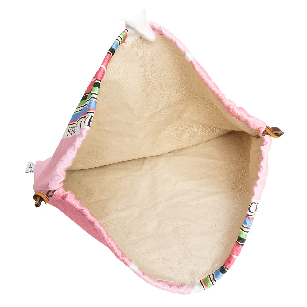 美品 ロエベ LOEWE ドローストリング キャンバス レザー 巾着 ポーチ. ロエベ LOEWE ドローストリング キャンバス レザー 巾着 ポーチ ロエベ