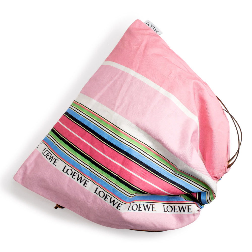 美品】ロエベ LOEWE ドローストリングポーチ ストライプ L 巾着バッグ