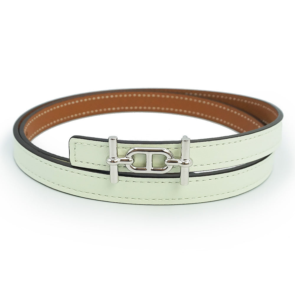【美品】HERMES エルメスリバーシブルベルト75 エブリンバックル　シルバー ジェムラインジャパン - 公式サイト - / エルメス コンスタンスベルト