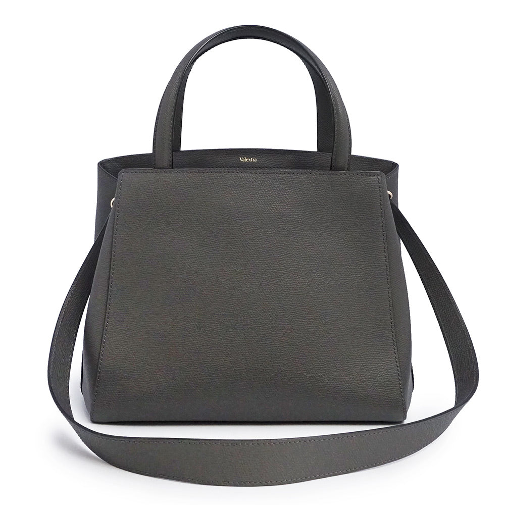 ヴァレクストラ ハンドバッグ 鍵付き 手持ち レザー ブラック Valextra（ヴァレクストラ） セリエエッセ ミニ 2WAY ショルダーバッグ