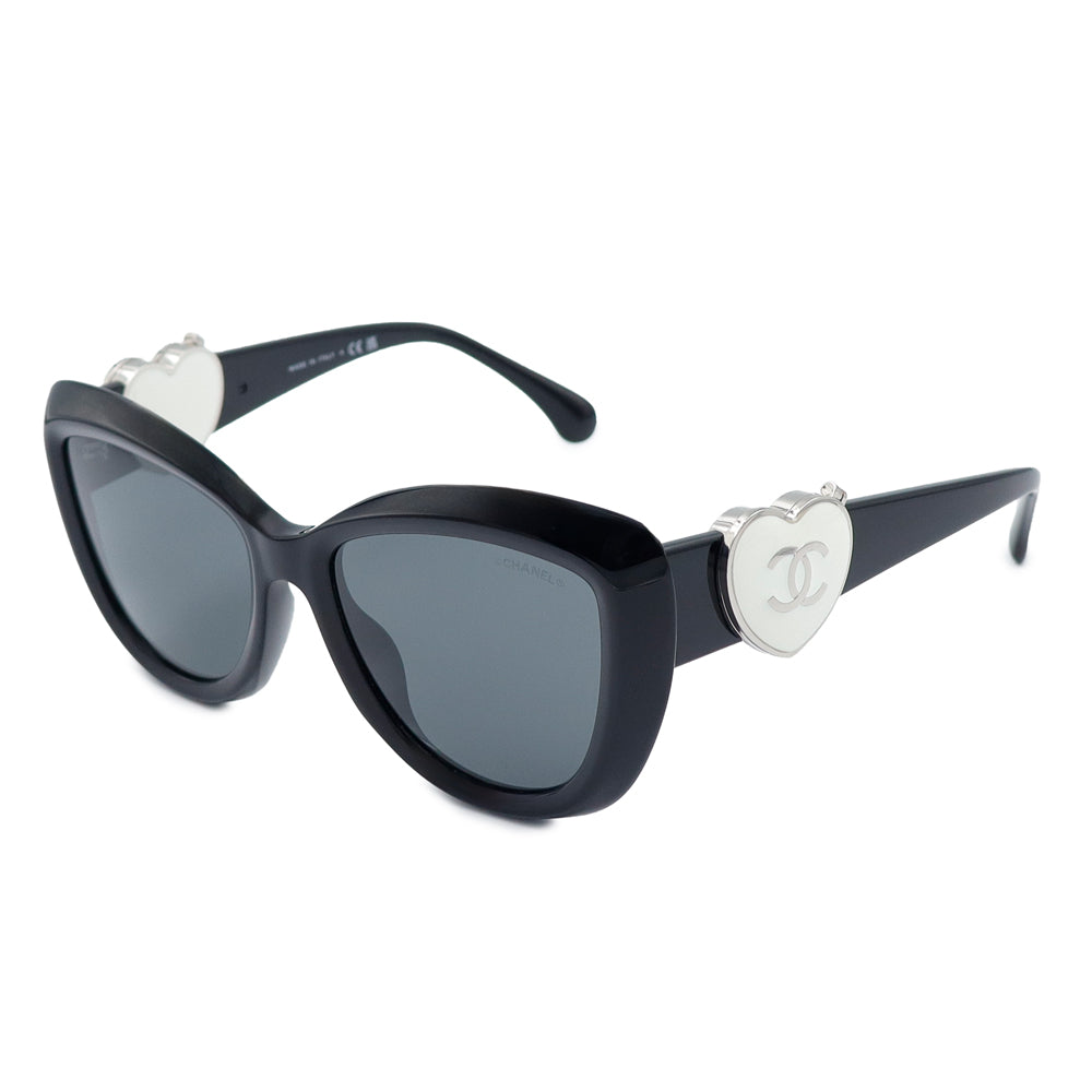 展示品 CHANEL シャネル ココマーク グラデーション チェーン ラウンド サングラス アイウェア メガネ シルバー k2545 CHANEL - 展示品 CHANEL シャネル ココマーク グラデーション チェーン