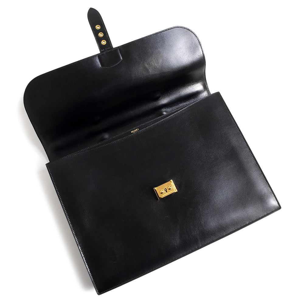 中古】HERMES エルメス サック ア デペッシュ 41 ボックスカーフ