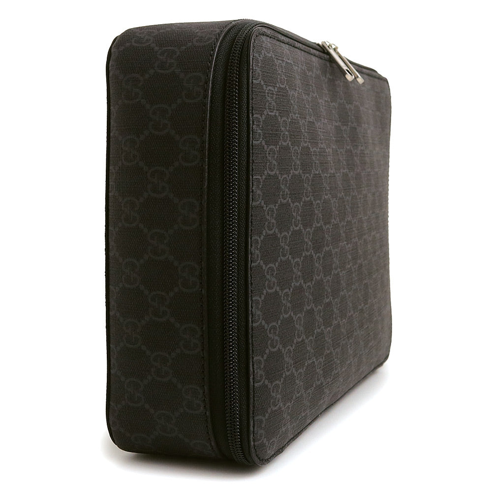 グッチ 726669 ラージ パッキング キューブ GGスプリームキャンバス ブラック クラッチ セカンドバッグ シルバー金具 GUCCI（新品・未使用品） 新品・未使用品】GUCCI グッチ 726669 ラージ パッキング キューブ GG