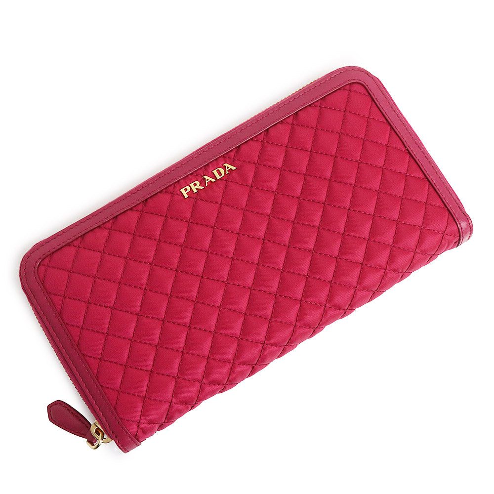 ✨美品✨PRADA プラダ ポーチ キルティング 三角プレート ピンク