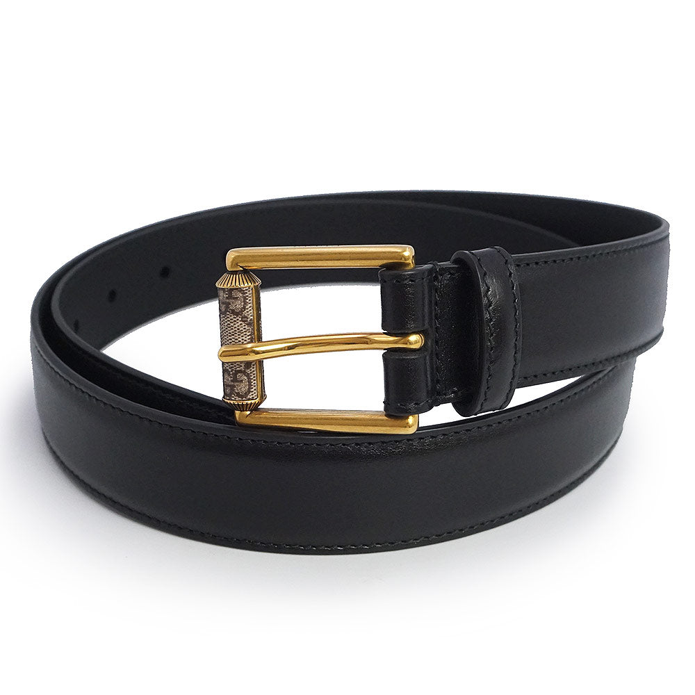 新品・未使用品】GUCCI グッチ 731775 スクエア GGバックル レザー